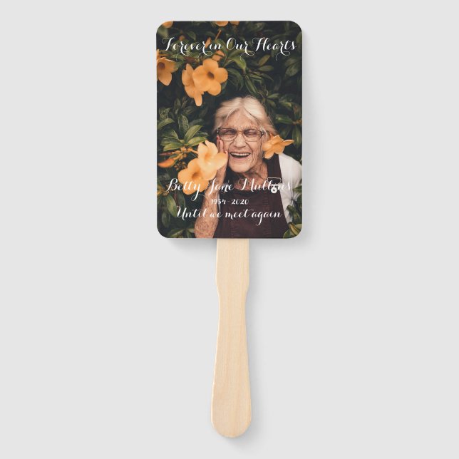 Für immer in unserem Herz-Gedächtnisfan Fächer (Vorderseite)