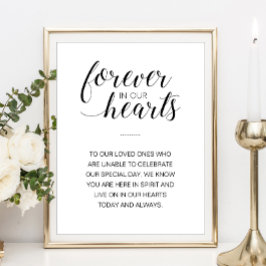 Für immer in unserem Herz-Hochzeitsgedanken Poster