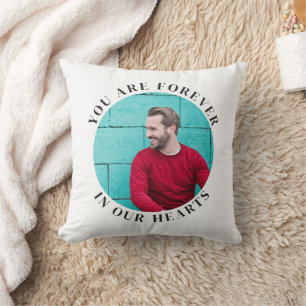 Für immer in unserem Herzen einfaches Round Keepak Kissen