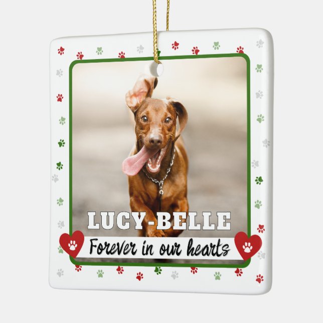 Für immer in unserem Herzen Erinnerung Keepake Orn Keramikornament (Links)