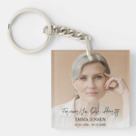 Für immer in unserem Herzen Foto Beerdigung Schlüsselanhänger