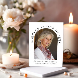 Für immer in unserem Herzen Foto Beerdigungsdenkma Dankeskarte