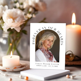 Für immer in unserem Herzen Foto Beerdigungsdenkma Dankeskarte