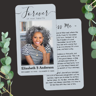 Für immer in unserem Herzen Foto Beerdigungskarte