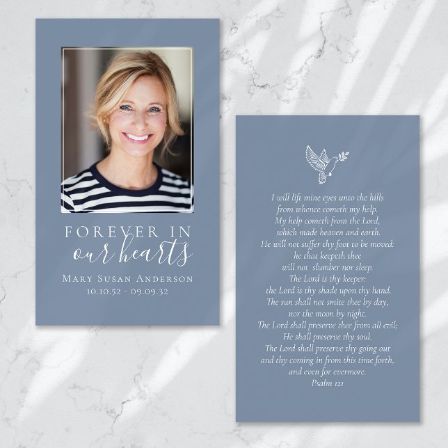 Für immer in unserem Herzen Foto Beerdigungskarte (Von Creator hochgeladen)