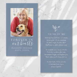 Für immer in unserem Herzen Foto Beerdigungskarte