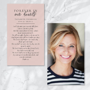 Für immer in unserem Herzen Foto Beerdigungskarte