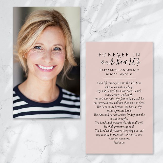 Für immer in unserem Herzen Foto Beerdigungskarte (Von Creator hochgeladen)