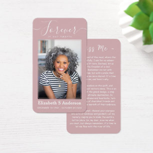 Für immer in unserem Herzen Foto Beerdigungskarte