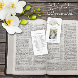 Für immer in unserem Herzen Foto Beerdigungskarte Visitenkarte