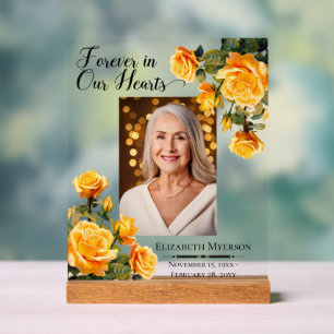 Für immer in unserem Herzen Foto Gedenkmal Akrylli Acrylschild