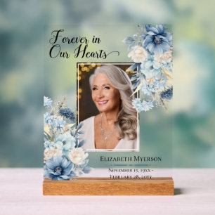 Für immer in unserem Herzen Foto Gedenkmal Akrylli Acrylschild