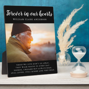 Für immer in unserem Herzen Foto Gedicht Tribut Fotoplatte
