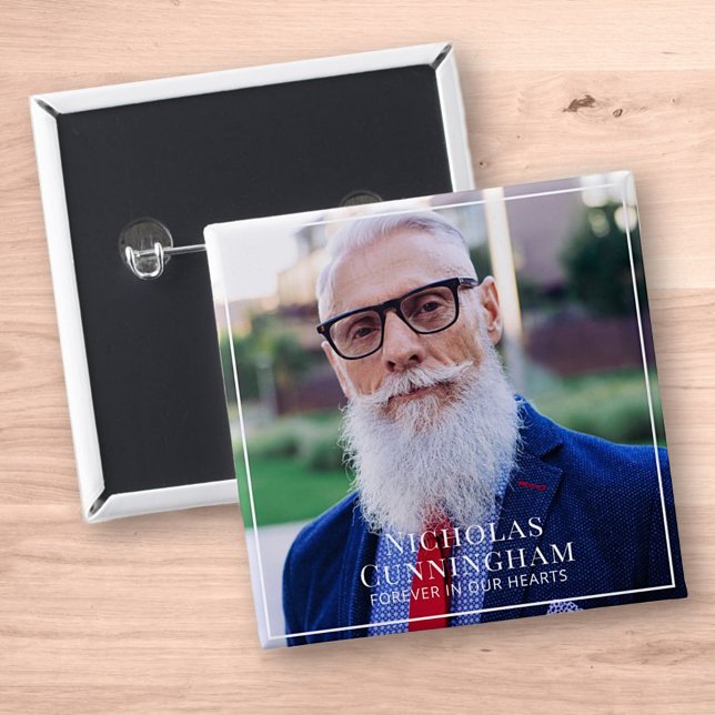 Für immer in unserem Herzen Foto Memorial Keepake Button (Von Creator hochgeladen)