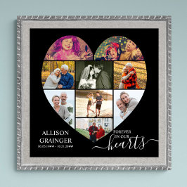 Für immer in unserem Herzen Herz geformt 9 Foto Co Poster