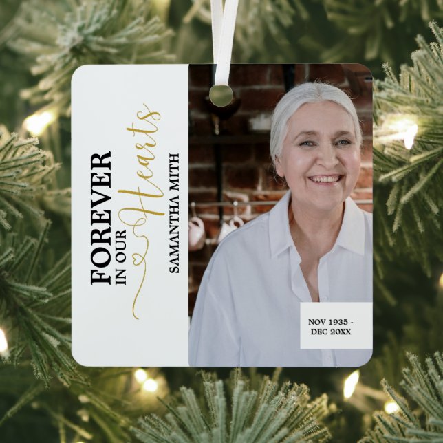 Für immer in unserem Herzen in liebevollen Gedächt Ornament Aus Metall (InSitu)