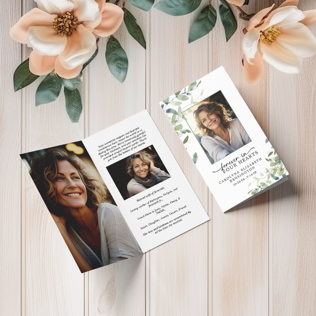 Für immer in unserem Herzen Kleine Beerdigung Gebe (Forever in Our Hearts Small Funeral Prayer Card)