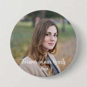 Für immer in unserem Herzen Moderne Gedenkstätte Button