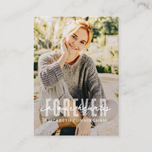 Für immer in unserem Herzen Modernes Einfaches Ele Visitenkarte