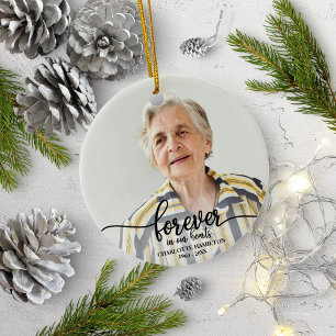 Für immer in unserem Herzen Personalisiertes Foto  Keramik Ornament