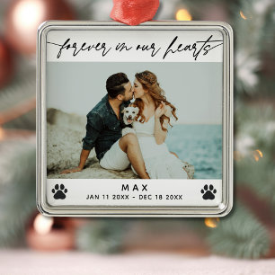 Für immer in unserem Herzen Pet-Lohn-Foto Ornament Aus Metall