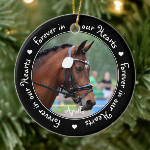 Für immer in unserem Horst Pet Memorial Pferd Keramik Ornament