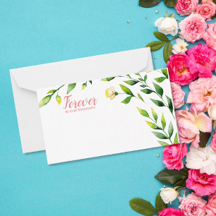 Für immer in unseren Gedanken Herz Florist Karte