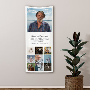 Für immer in unseren Herzen 10 Foto Collage Memori Banner