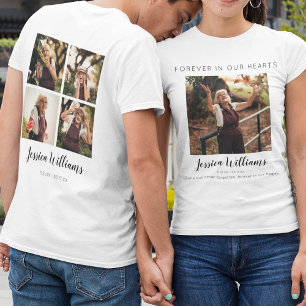 Für immer in unseren Herzen 5 Foto-Collage Ged T-Shirt