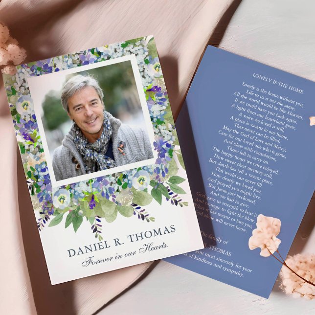 Für immer in unseren Herzen Beerdigung danke Ihnen Einladung (Forever In Our Hearts Sympathy Memorial Funeral Thank You Card)