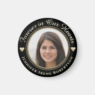 Für immer in unseren Herzen Foto Erinnerung Magnet