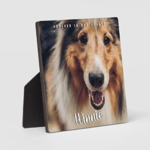 Für immer in unseren Herzen Foto-Tier-Andenken Eri Fotoplatte