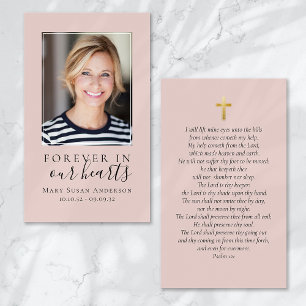 Für immer in unseren Herzen Foto-Trauer-Gebetskart