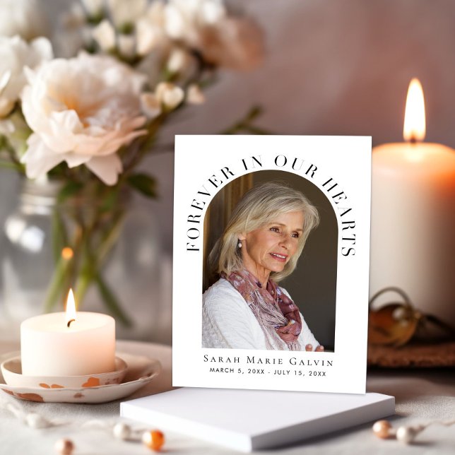 Für immer in unseren Herzen Fotos Beerdigung Geden Dankeskarte (Von Creator hochgeladen)