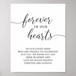 Für immer in unseren Herzen Gedenkzeichen Poster