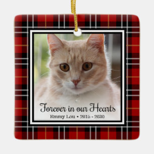Für immer in unseren Herzen Katze Keramikornament