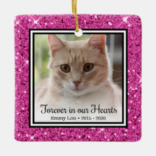 Für immer in unseren Herzen Katze Keramikornament