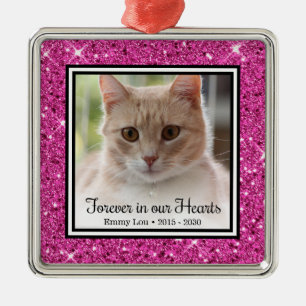 Für immer in unseren Herzen Katze   Ornament Aus Metall