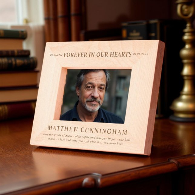 Für immer in unseren Herzen Moderne Einfach Minima Geätzte Rahmen (Von Creator hochgeladen)