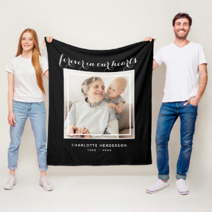 Für immer in unseren Herzen oder Foto-Tribut mit b Fleecedecke