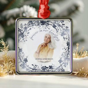Für immer in unseren Herzen Silver Foil Foto Memor Ornament Aus Metall