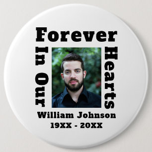 Für immer in unseren Herzen Trauer In Liebender Er Button