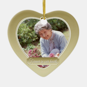 Für immer in unseren Herzen Weihnachten-Gold Keramik Ornament