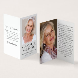 Für immer in unserer Gedenkkarte für Herzklopfen Visitenkarten