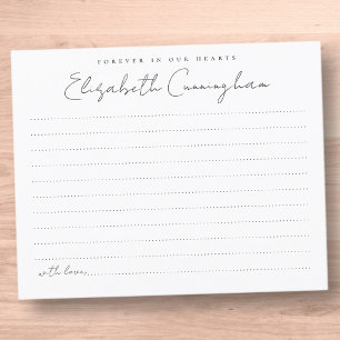 Für immer in unserer Herz-Begräbniskarte