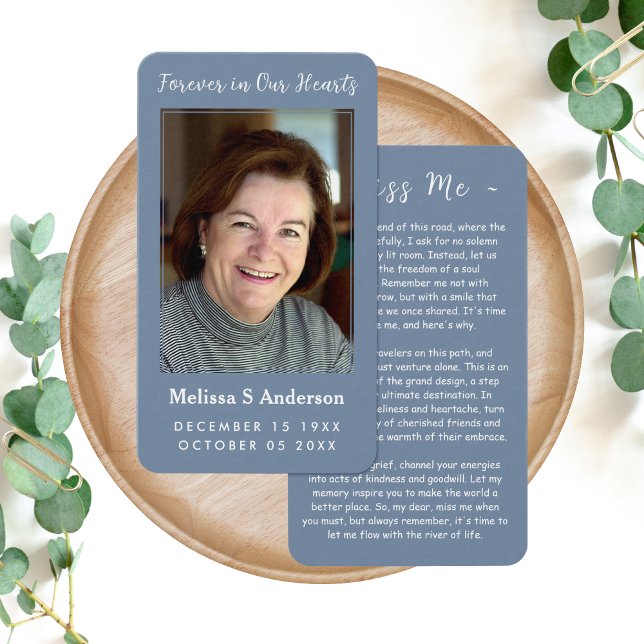 Für immer in unserer Herz-Begräbniskarte (Von Creator hochgeladen)