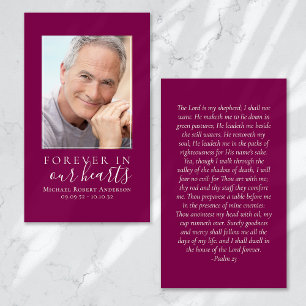 Für immer in unserer Herz-Gedenkkarte