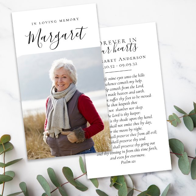 Für immer in unserer Herz-Script-Beerdigungskarte (Von Creator hochgeladen)