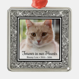 Für immer in unserer Herzkatze Ornament Aus Metall