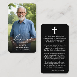 Für immer in unserer Hörer-Foto-Gebetskarte Visitenkarte